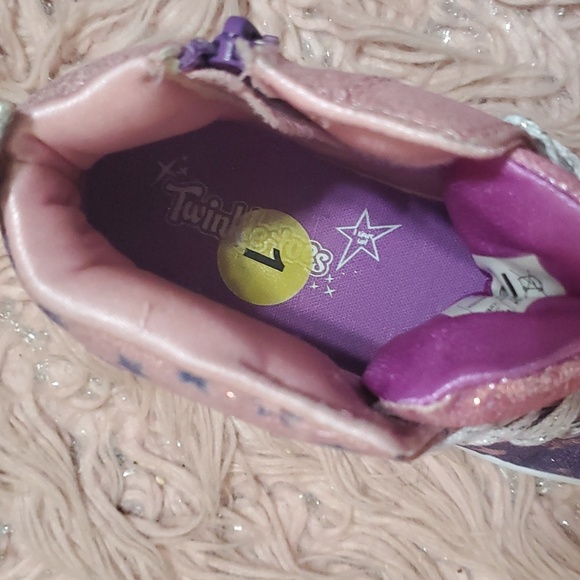 Sketchers Twinkle toes Star & glitter light up shoes for girls size 1 - Picture 9 of 16